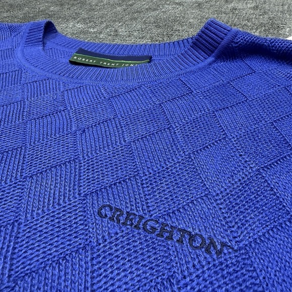 Creighton Blue Jays Sweater Mens XL Blue Pima Cotton Knit Robert Trent Jones NWT